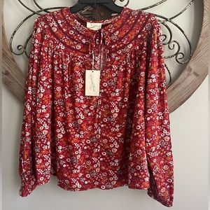 NWT Universal Thread Long Sleeve Floral Peasant Top
